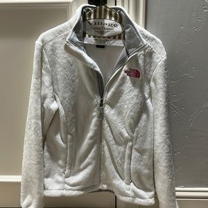 Sherpa north face jacket! Breast cancer awareness edition!